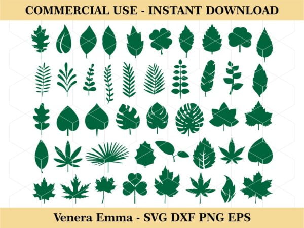 Leaf Paper Leaves SVG Cricut Template