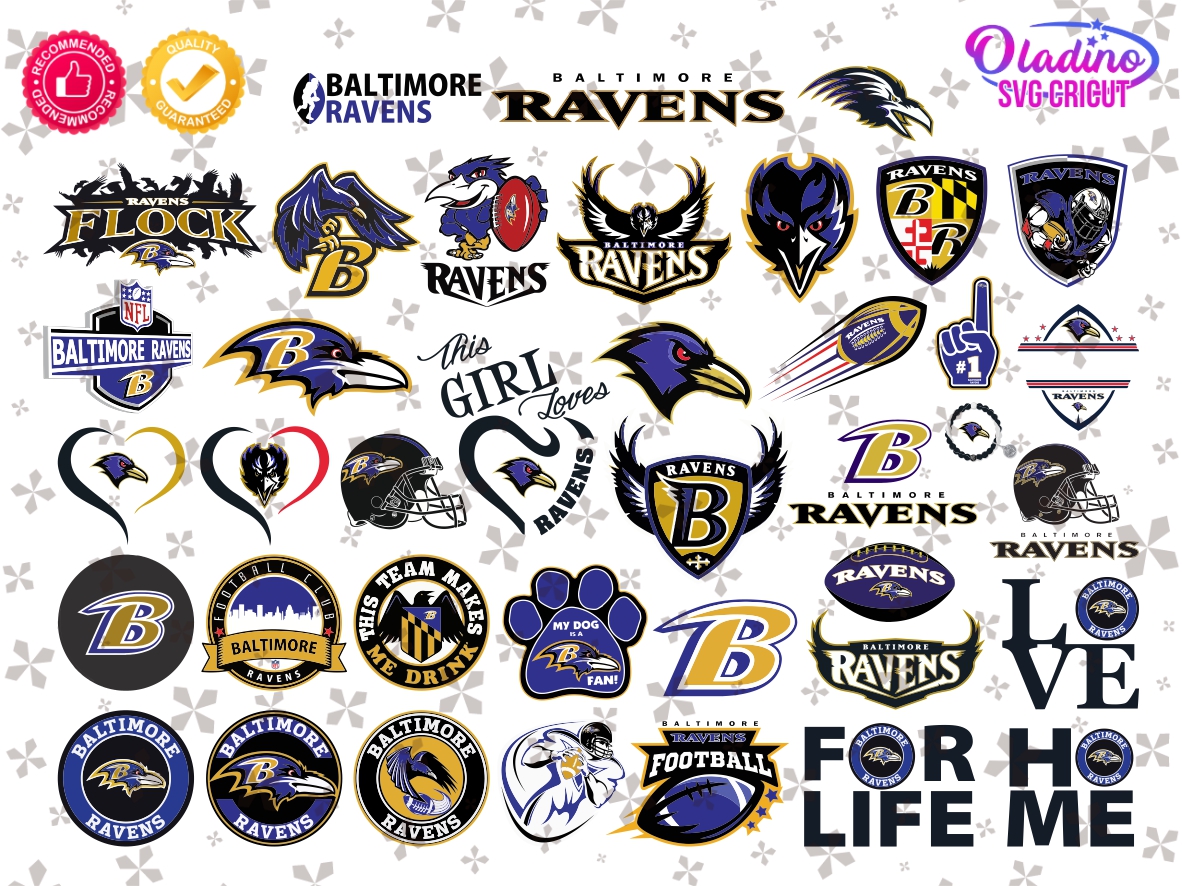 Baltimore Ravens SVG Bundle NFL Teams Logo PNG DXF EPS Vectorency