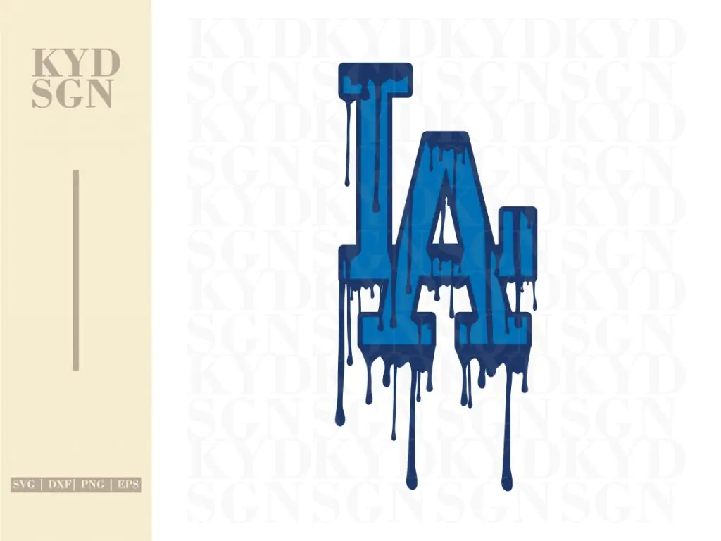 Los Angeles Dodgers Logo Drip SVG