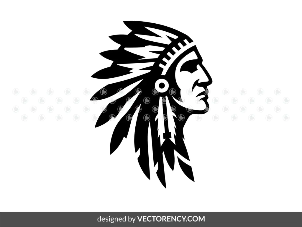 Native American Indian Head Vector SVG PNG