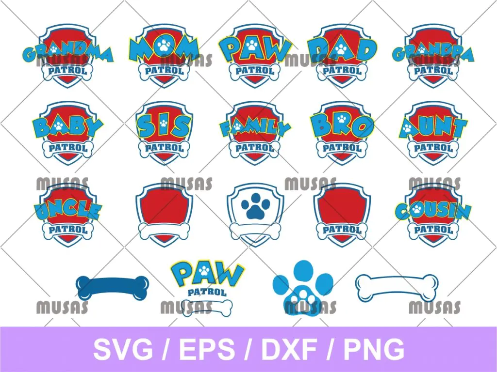 Family Paw Patrol SVG