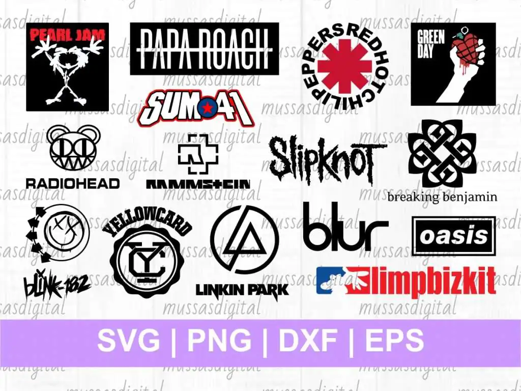 90s Band Logo SVG Pack