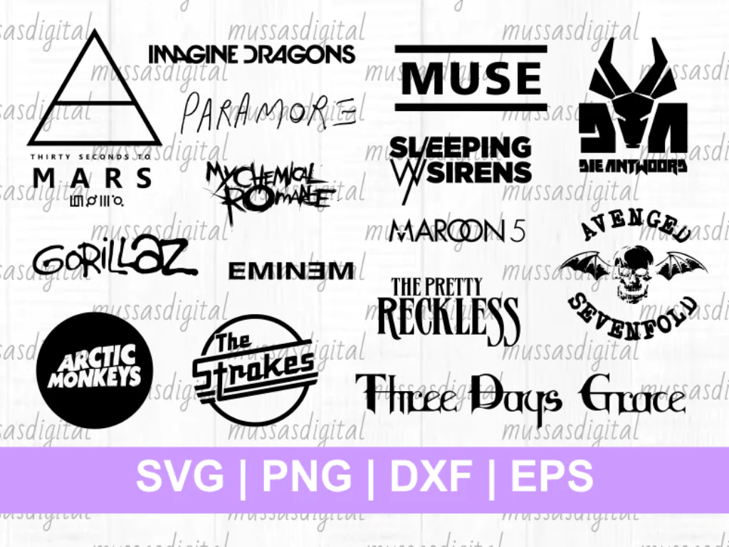 2000s Band Logos SVG Pack