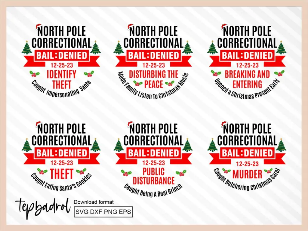 North Pole Correctional SVG Bundle