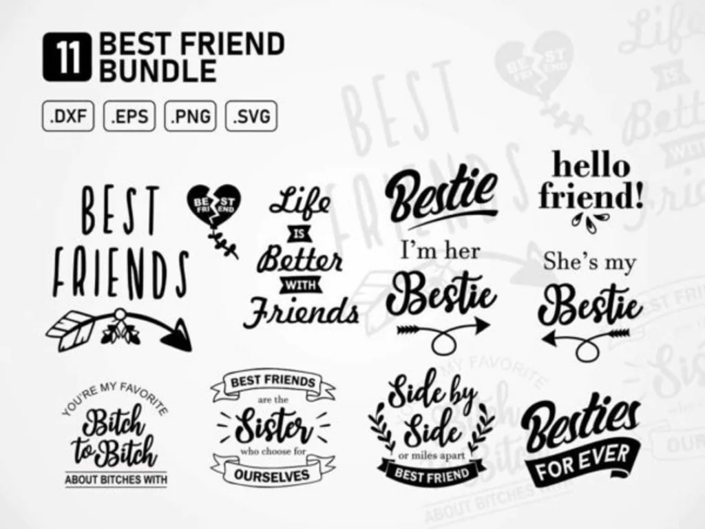 Best Friends SVG Bundle, Bestie SVG