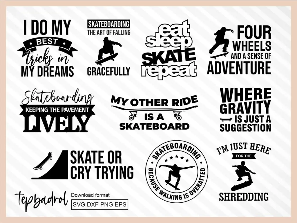 Skateboard T Shirts Bundle Design