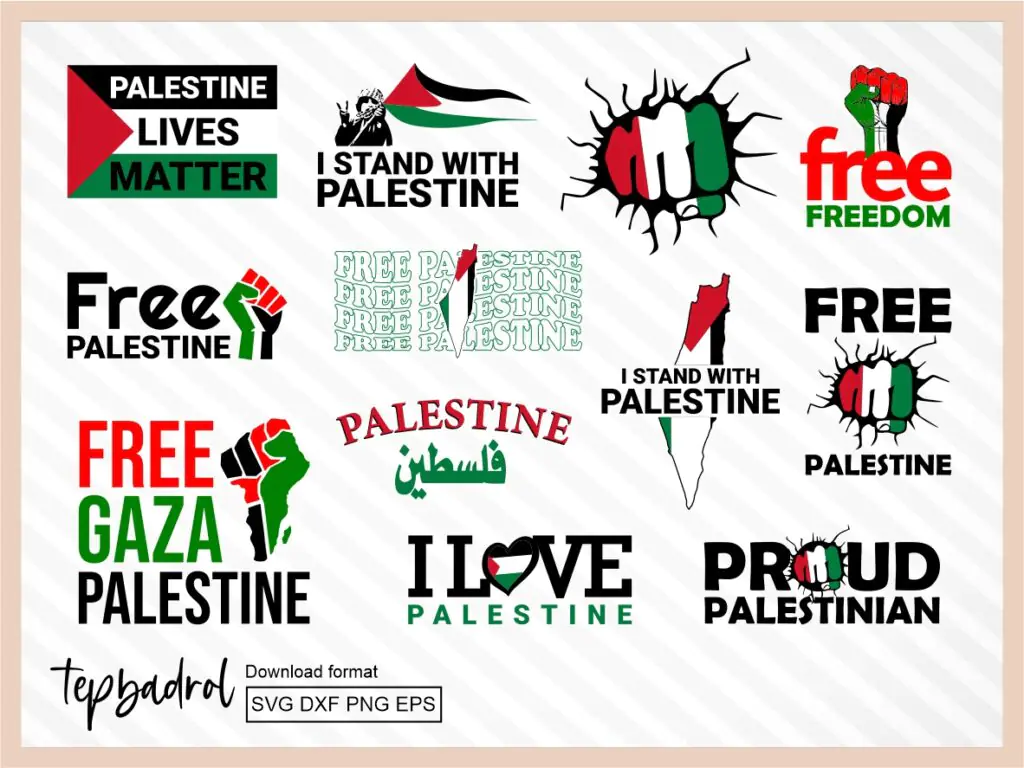 Palestine SVG Cut File Bundle, Gaza Vector