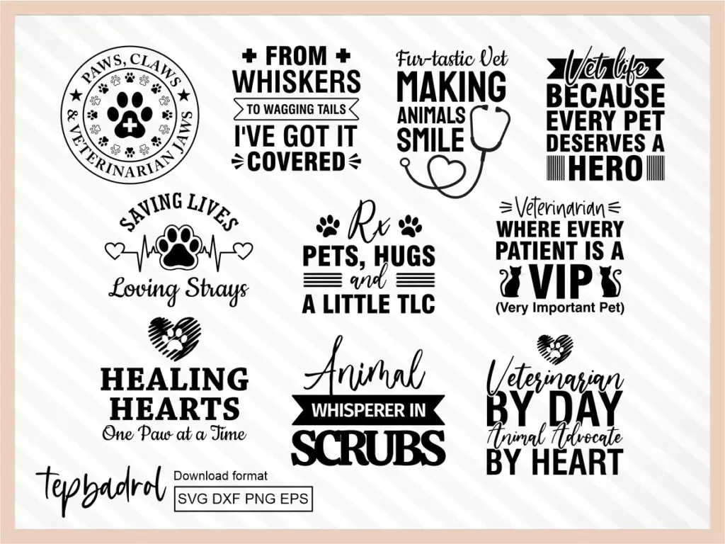 Veterinarian SVG Bundle, Cricut