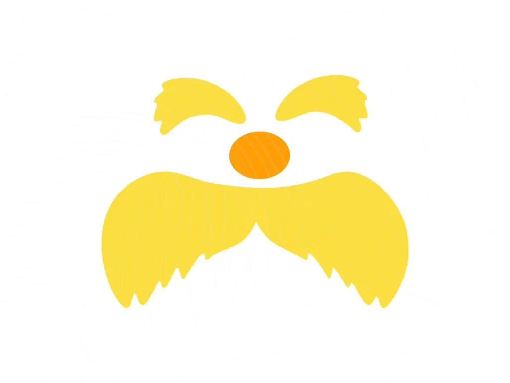 Lorax Moustache Template SVG