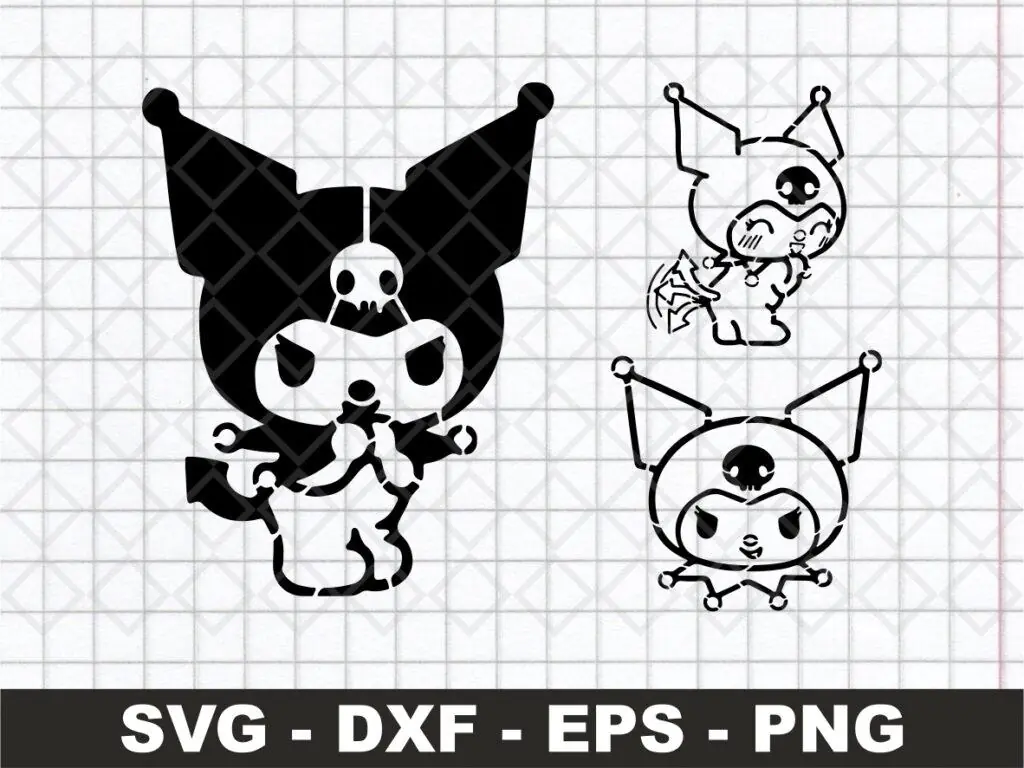 Kuromi SVG, Kuromi and Melody Cut Files