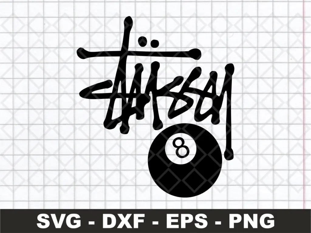 8 Ball Stussy SVG