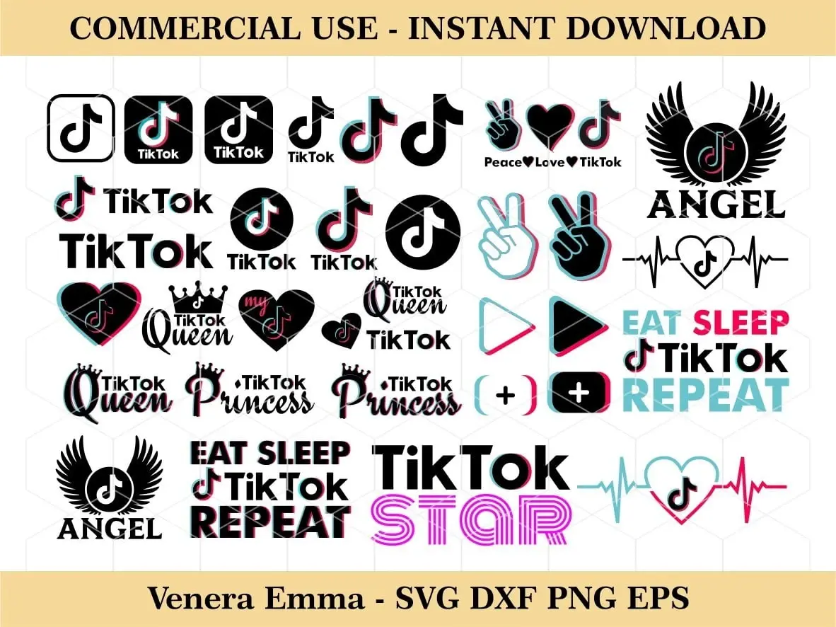 10 Must-Have TikTok Bundle ClipArt SVGs for Your Creative Projects