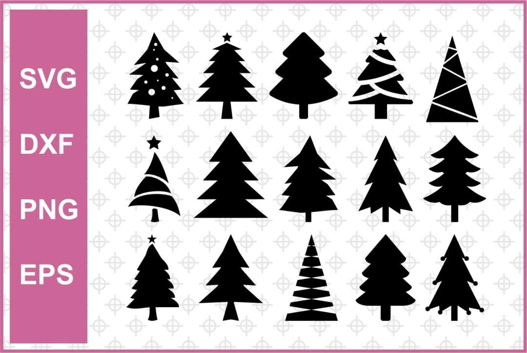 Download Christmas Tree Cut Files Bundle | Vectorency