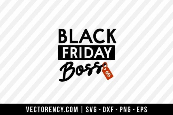 Black Friday Bos SVG Digital Cut File