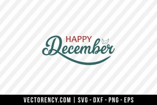 Happy December SVG