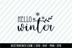 Hello Winter SVG Cut File 1