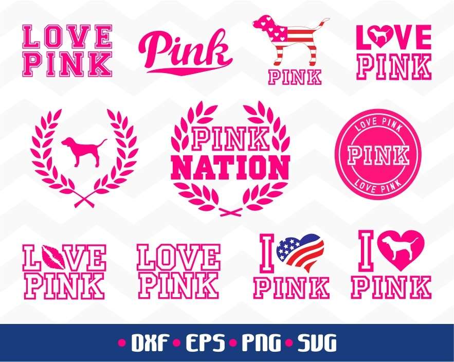 Download Love Pink Bundle SVG Dog Pink Cut File | Vectorency