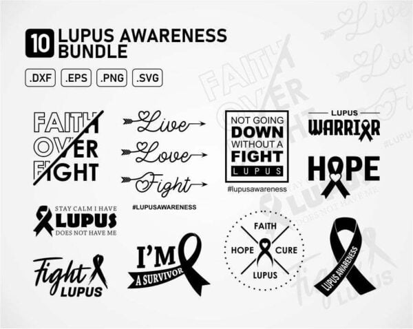 Lupus Awareness SVG Bundle