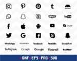 Social Media Icon Bundle SVG Cut File Instagram Facebook 1