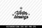Winter Blessings SVG File 1
