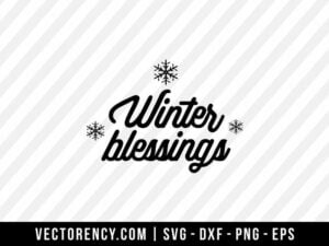 Winter Blessings SVG File