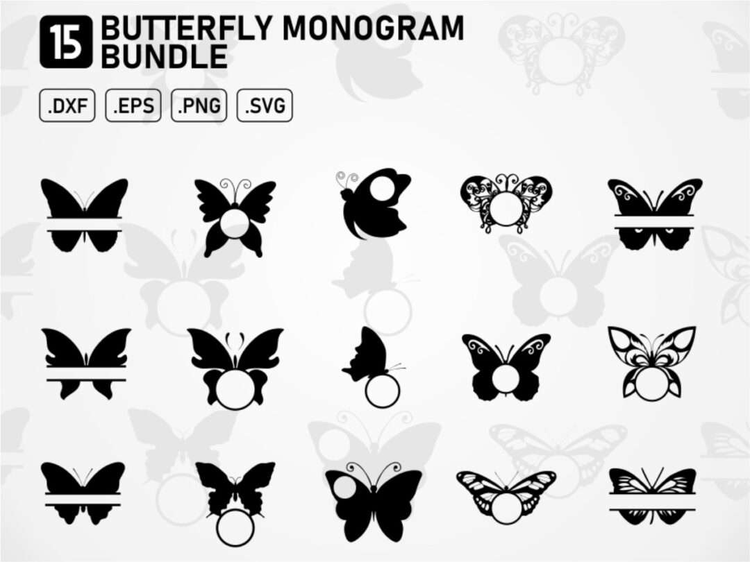 Free Free 236 Monogram Frame Butterfly Monogram Svg SVG PNG EPS DXF File