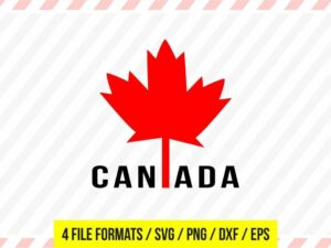 Canadian Flag SVG Canada Cut File Maple Leaf