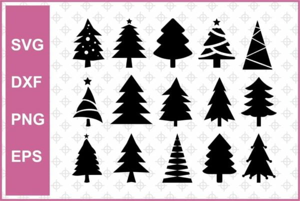 Download Christmas Tree Cut Files Bundle Vectorency