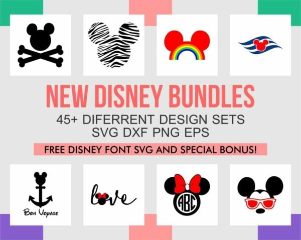 Disney SVG Bundle and Font