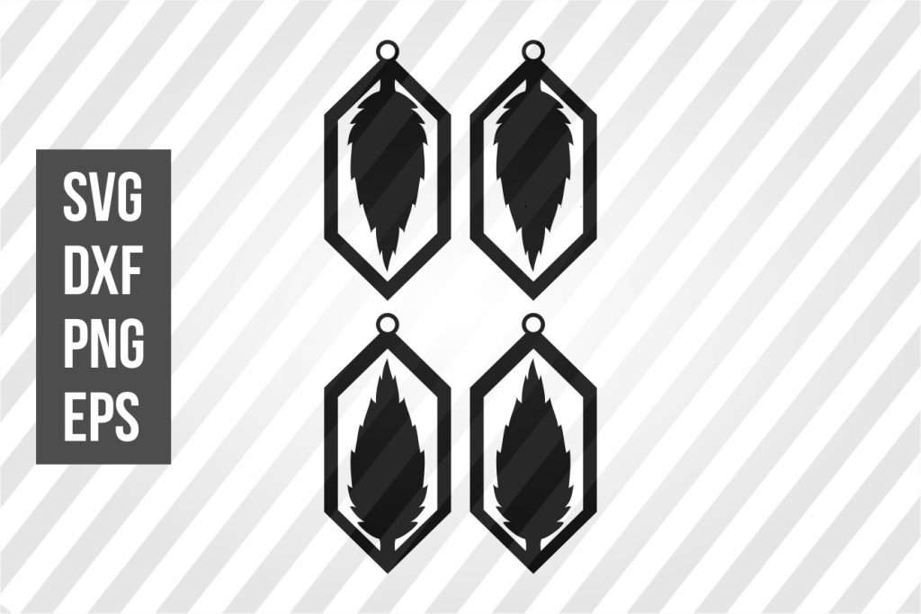 Leaf Earring SVG, Faux Leather Earring Templates (561601)