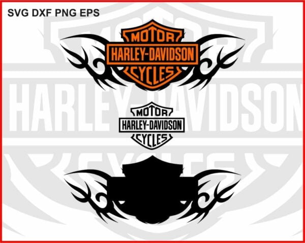 Harley Davidson Tribal Logo SVG DXF PNG EPS