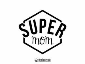 Super Mom Polygon SVG Vector Image