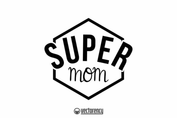 Super Mom Polygon SVG Vector Image