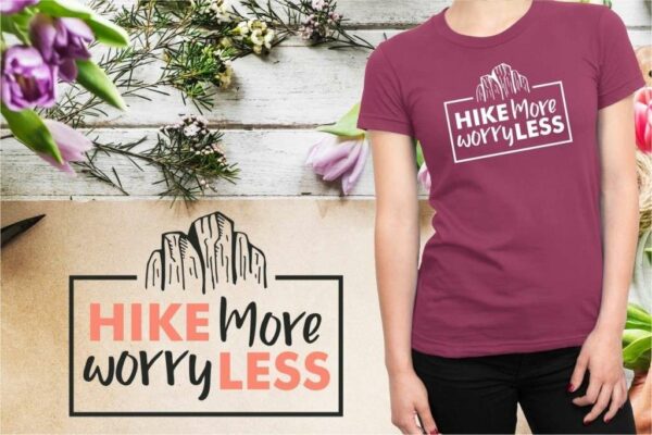 Hike More Worry Less, Travel SVG Cut File