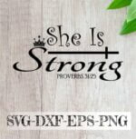 SHE IS STRONG SVG FILE