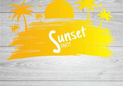 SUNSET Vectorency SUNSET PERTY, SUNSET GIRL, SUNSET TIME SVG FILE