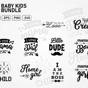 baby kids design t shirt bundle