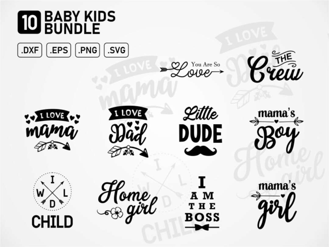 Download Kids Baby T Shirt Design Bundle Vectorency