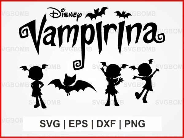 disney vampirina svg cut file bundle
