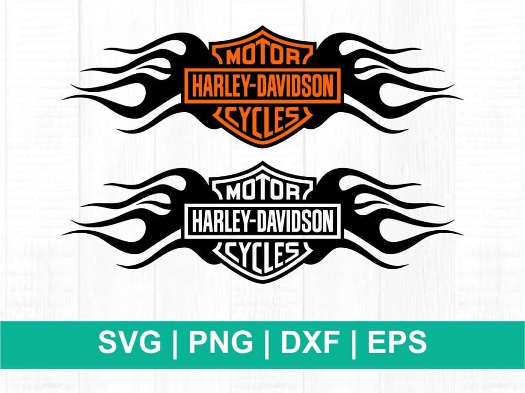 Harley Davidson Logo SVG Fire | Vectorency