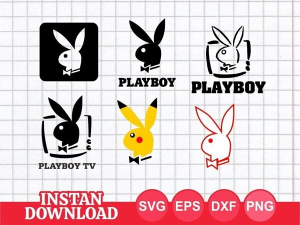 playboy logo svg cut file bunny
