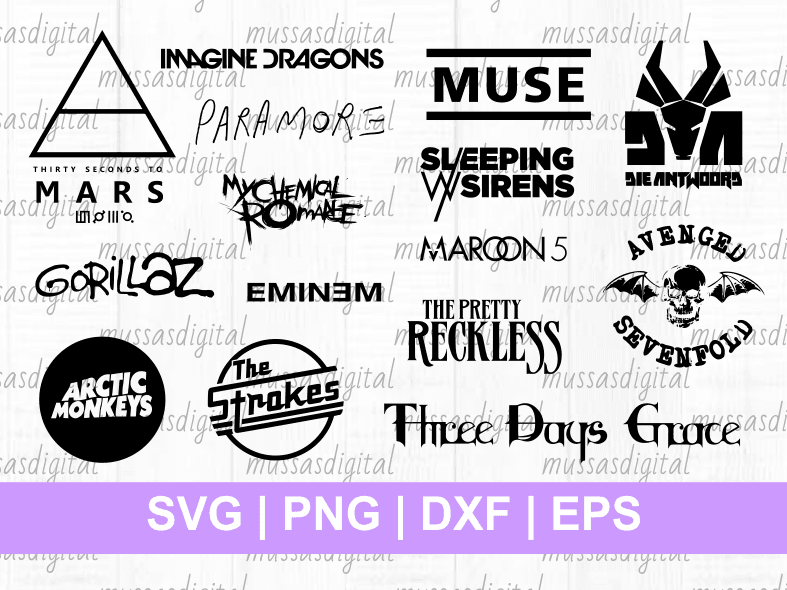 Download 2000s Band Logos SVG Pack | Vectorency