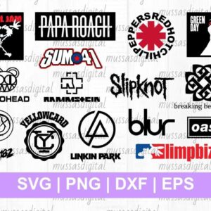 90s Band Logos SVG Bundle