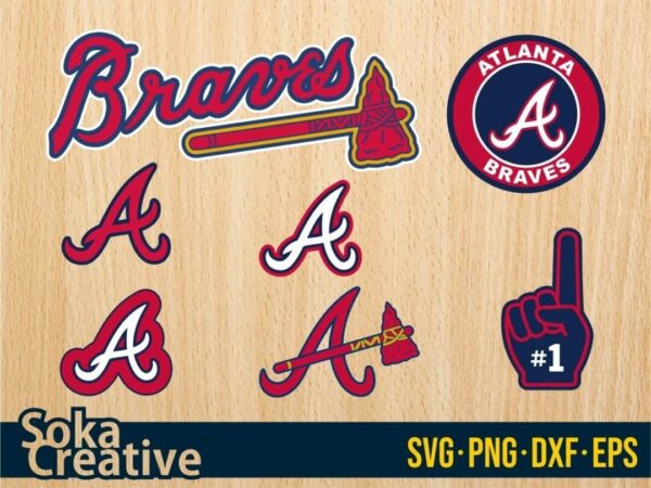Atlanta Braves SVG Baseball Logo Cricut Cut File