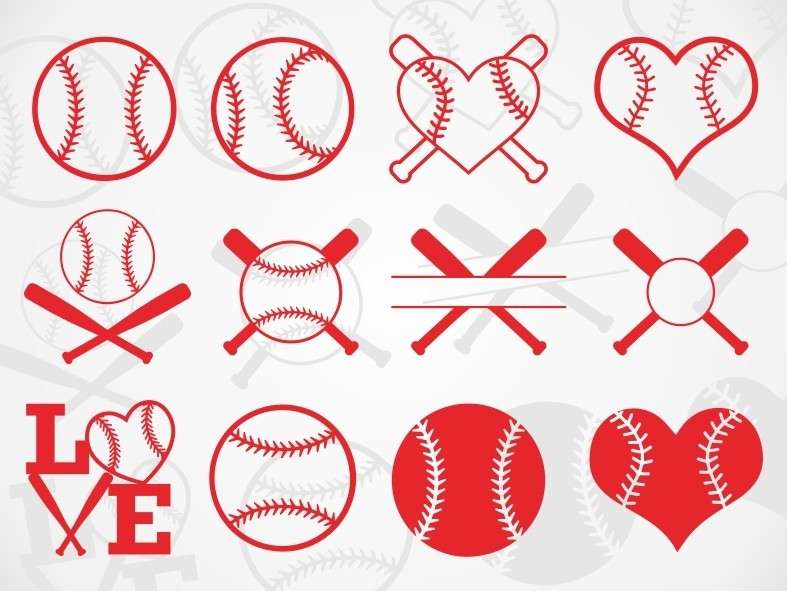 Download Baseball SVG Bundle Monogram | Vectorency