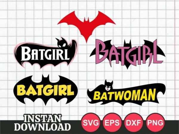 Batgirl Batwoman SVG Bundle