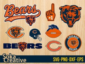 Chicago Bears SVG Bundle vector cricut