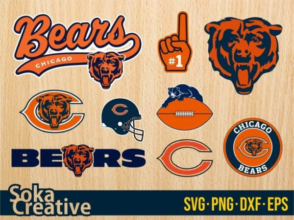 Chicago Bears SVG Bundle vector cricut