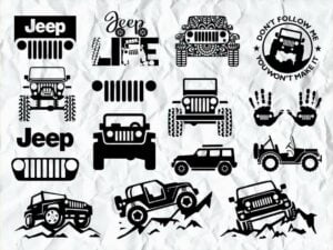 Jeep SVG PNG DXF Bundle jeep logo