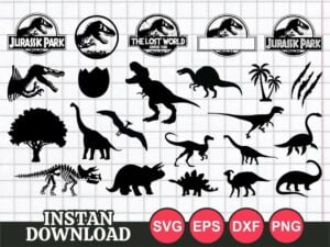 Jurassic Park SVG cut file cricut bundle